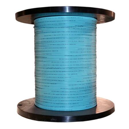 CABLE WHOLESALE 0.4 in Aqua Bulk Zipcord Multimode Fiber Optic Cable, Riser Rated - 1000 ft. 10F1-301NH